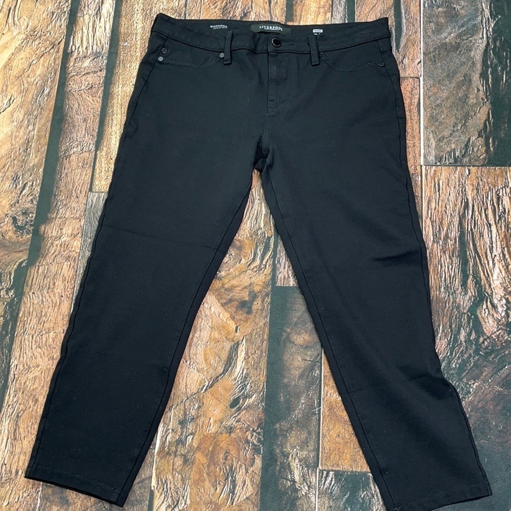 Women's Liverpool  Madonna Pants Black Size 10 Petite